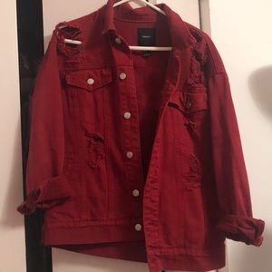 Distressed Red Jacket